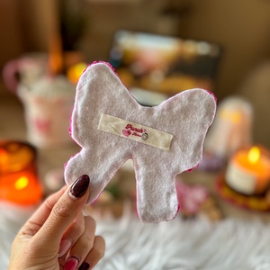 Hímzett poháralátét, Rózsaszín masni - otthon & életmód - dekoráció - dísztárgy - Meska.hu