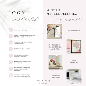 Esküvői meghívó digitális Canva prémium sablon csomag, Wildflower Collection - művészet - grafika & illusztráció - digitális - Meska.hu
