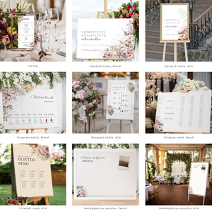 Esküvői meghívó digitális Canva prémium sablon csomag, Rose Elegance Collection - művészet - grafika & illusztráció - digitális - Meska.hu