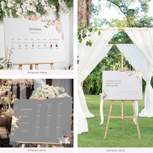 Esküvői meghívó digitális Canva alap sablon csomag, Natural Grace Collection - művészet - grafika & illusztráció - digitális - Meska.hu