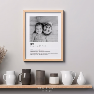 Anya és Apa definíciós falikép digitális, nyomtatható Canva sablon poszter, Művészet, Grafika & Illusztráció, Digitális, Fotó, grafika, rajz, illusztráció, MESKA