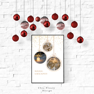 Ünnepi pillanatok üdvözlőlap, poszter, falikép digitális, nyomtatható Canva sablon - Meska.hu