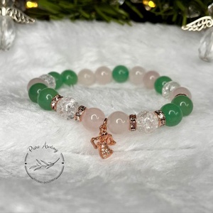 Aventurin  Rózsakvarc  Hegyikristály karkötő  a Szeretet ölelése - Meska.hu