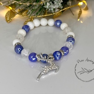  Kagyló  Galvanizált achát  Hegyikristály karkötő szarvas medállal, Ékszer, Fülbevaló, Lógó fülbevaló, Ékszerkészítés, MESKA