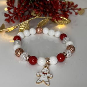 Kagyló  Lávakő  Hegyikristály karkötő mézeskalács medállal, Ékszer, Karkötő, Ásványkarkötő, Ékszerkészítés, MESKA