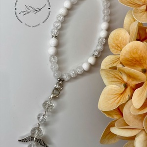 Autós Védelmező Kagyló és Hegyikristály Angyalkával - Meska.hu