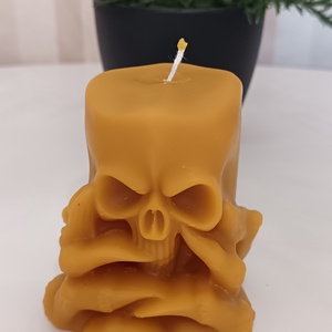 Halálfej méhviasz gyertya - dekor - otthon & életmód - gyertya, illat, aroma - gyertya - Meska.hu