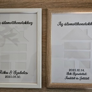 Pénzátadó nászajándék - esküvő - emlék & ajándék - nászajándék - esküvői pénzátadó képkeret - Meska.hu