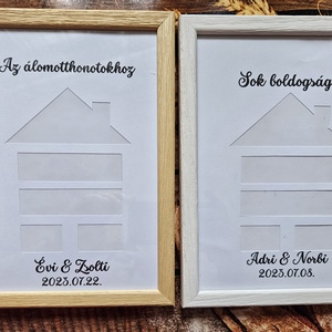 Pénzátadó nászajándék - esküvő - emlék & ajándék - nászajándék - esküvői pénzátadó képkeret - Meska.hu