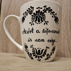 Népi motívumos, személyre szabható feliratos bögre, Otthon & Életmód, Konyhafelszerelés, tálalás, Tálalás, Bögre & Csésze, Fotó, grafika, rajz, illusztráció, MESKA