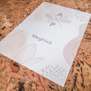GOLDENPALM Esküvői Meghívó, Arany Esküvői Meghívó, Leveles Esküvői Meghívó, Minimal Esküvői Meghívó, Esküvő, Meghívó & Kártya, Meghívó, Fotó, grafika, rajz, illusztráció, Papírművészet, MESKA