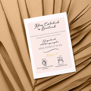 GOLDENLEAF Esküvői Meghívó, Arany Esküvői Meghívó, Leveles Esküvői Meghívó, Minimal Esküvői Meghívó - esküvő - meghívó & kártya - meghívó - Meska.hu