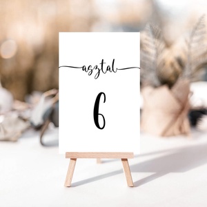 CALIGRAPHY Esküvői Asztalszám, Kézírás Esküvői Asztalszám, Fekete Esküvői Asztalszám, Esküvő, Meghívó & Kártya, Menü, Fotó, grafika, rajz, illusztráció, Papírművészet, MESKA