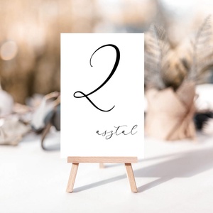 CALIGRAPHY Esküvői Asztalszám, Kézírás Esküvői Asztalszám, Fekete Esküvői Asztalszám, Esküvő, Meghívó & Kártya, Menü, Fotó, grafika, rajz, illusztráció, Papírművészet, MESKA