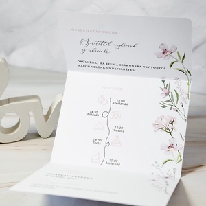 ROSELEAF Esküvői Meghívó, Rózsaszín Esküvői Meghívó, Leveles Esküvői Meghívó, Minimal Esküvői Meghívó - esküvő - meghívó & kártya - meghívó - Meska.hu