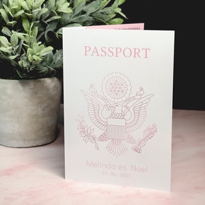 PASSPORT Esküvő Meghívó, Utazás Esküvő Meghívó, Útlevél Esküvő Meghívó, Minimal Esküvő Meghívó, Esküvő, Meghívó & Kártya, Meghívó, Fotó, grafika, rajz, illusztráció, Papírművészet, MESKA