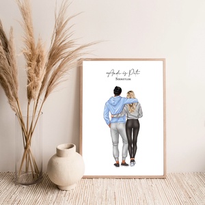 COUPLE Poszter, Páros poszter, Esküvői poszter, Esküvő, Emlék & Ajándék, Vendégkönyv, Fotó, grafika, rajz, illusztráció, Papírművészet, MESKA