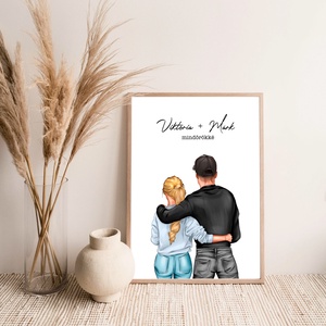 COUPLE Poszter, Páros poszter, Esküvői poszter, Esküvő, Emlék & Ajándék, Vendégkönyv, Fotó, grafika, rajz, illusztráció, Papírművészet, MESKA