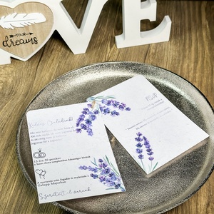 LAVENDER Esküvő Meghívó, Leander Esküvő Meghívó, Virág Esküvő Meghívó - esküvő - meghívó & kártya - meghívó - Meska.hu
