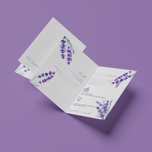 LAVENDER Esküvő Meghívó, Leander Esküvő Meghívó, Virág Esküvő Meghívó - esküvő - meghívó & kártya - meghívó - Meska.hu