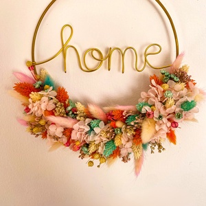 Szárazvirágos ajtódísz, Otthon & Életmód, Dekoráció, Ajtó- és ablak dekoráció, Ajtódísz & Kopogtató, Virágkötés, MESKA