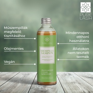 szempillasampon - zöld tea illatú 30 ml - szépségápolás - testápolás - speciális bőrápolás - Meska.hu