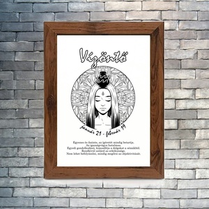 Színezhető, nyomtatható horoszkópos poszter, Művészet, Grafika & Illusztráció, Digitális, Fotó, grafika, rajz, illusztráció, MESKA