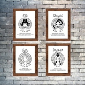 Színezhető, nyomtatható horoszkópos poszter - művészet - grafika & illusztráció - digitális - Meska.hu