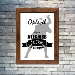 Legjobb énekes/énekesnő oklevél, Művészet, Grafika & Illusztráció, Digitális, Fotó, grafika, rajz, illusztráció, MESKA