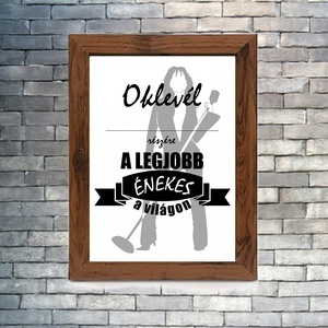 Legjobb énekes/énekesnő oklevél - művészet - grafika & illusztráció - digitális - Meska.hu