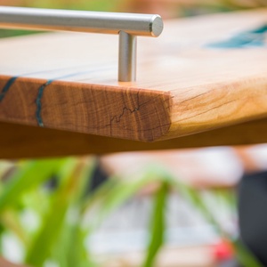 Balaton ihlette egyedi epoxy tálca - otthon & életmód - konyhafelszerelés, tálalás - tálalás - kínálótál - Meska.hu