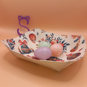 Textil dekor tál, Ünnepi díszek, dekorációk, Húsvéti díszek és dekorációk, Húsvéti asztaldíszek, , MESKA