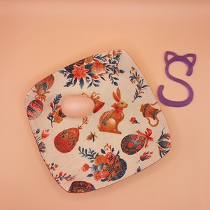 Textil dekor tál - ünnepi díszek, dekorációk - húsvéti díszek és dekorációk - húsvéti asztaldíszek - Meska.hu