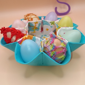 Textil  húsvéti tojás tartó tál - otthon & életmód - dekoráció - asztal és polc dekoráció - asztaldísz - Meska.hu