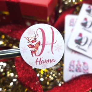 Egyedi, névreszóló karácsonyi matrica / 24db címke / ajándék cédula / Christmas sticker, Otthon & Életmód, Papír, írószer, Matrica, matrica csomag, Fotó, grafika, rajz, illusztráció, MESKA