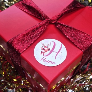 Egyedi, névreszóló karácsonyi matrica / 24db címke / ajándék cédula / Christmas sticker - otthon & életmód - papír, írószer - matrica, matrica csomag - Meska.hu