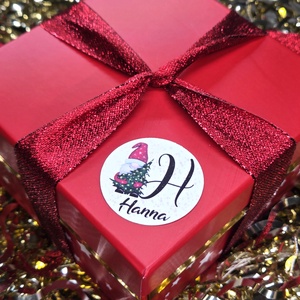 Egyedi, névreszóló karácsonyi matrica / 24db címke / ajándék cédula / Christmas sticker - otthon & életmód - papír, írószer - matrica, matrica csomag - Meska.hu