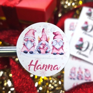 Egyedi, névreszóló karácsonyi matrica / 24db címke / ajándék cédula / Christmas sticker, Otthon & Életmód, Papír, írószer, Matrica, matrica csomag, Fotó, grafika, rajz, illusztráció, MESKA