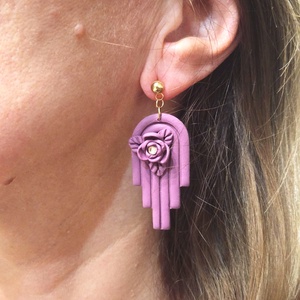 Polimer agyag elegáns fülbevaló - ékszer - fülbevaló - fülékszer - Meska.hu