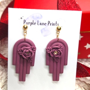 Polimer agyag elegáns fülbevaló - ékszer - fülbevaló - fülékszer - Meska.hu