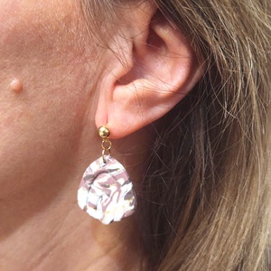 Polimer agyag elegáns fülbevaló - ékszer - fülbevaló - fülékszer - Meska.hu