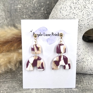 Polimer agyag elegáns fülbevaló - ékszer - fülbevaló - fülékszer - Meska.hu