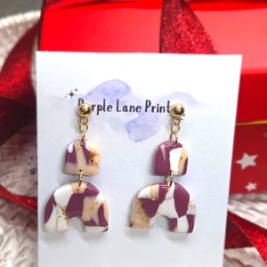 Polimer agyag elegáns fülbevaló - ékszer - fülbevaló - fülékszer - Meska.hu