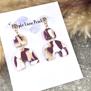 Polimer agyag elegáns fülbevaló, Ékszer, Fülbevaló, Fülékszer, Ékszerkészítés, MESKA