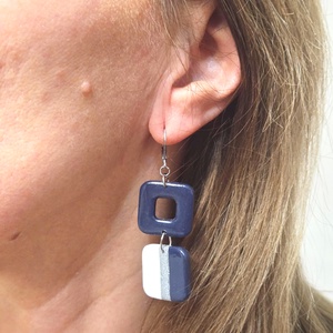 Polimer agyag elegáns fülbevaló - ékszer - fülbevaló - fülékszer - Meska.hu