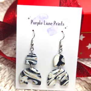 Polimer agyag elegáns fülbevaló - ékszer - fülbevaló - fülékszer - Meska.hu