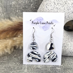 Polimer agyag elegáns fülbevaló - ékszer - fülbevaló - fülékszer - Meska.hu