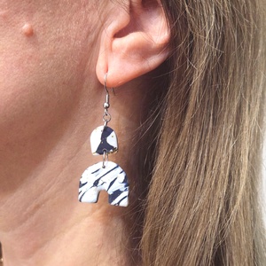 Polimer agyag elegáns fülbevaló - ékszer - fülbevaló - fülékszer - Meska.hu