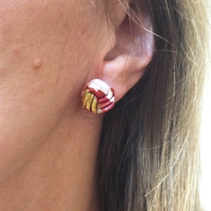 Polimer agyag elegáns fülbevaló - ékszer - fülbevaló - fülékszer - Meska.hu