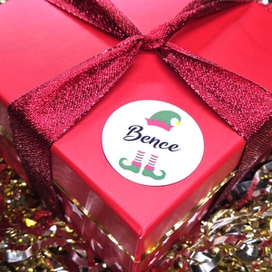 Egyedi, névreszóló karácsonyi matrica / 24db címke / ajándék cédula / Christmas sticker - otthon & életmód - papír, írószer - matrica, matrica csomag - Meska.hu